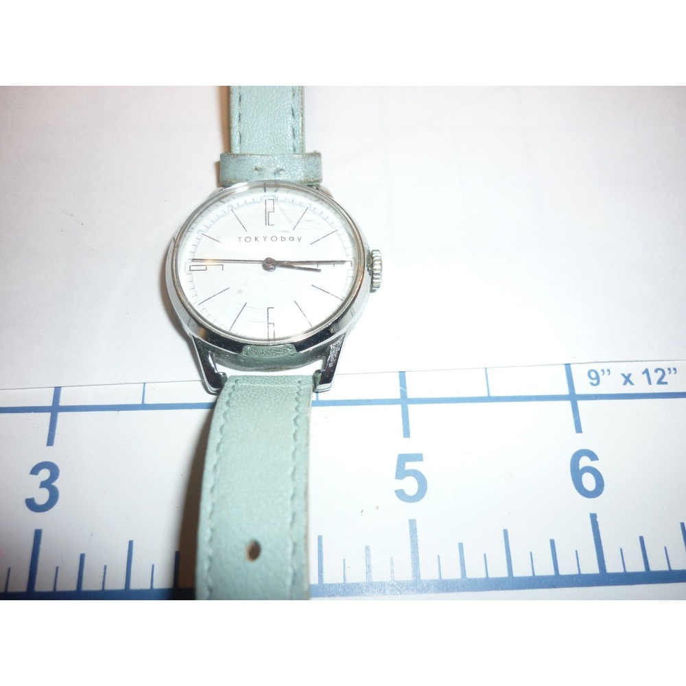 TOKYObay Women's Quartz Watch Pale Blue Leather‎ Band Silver Case
